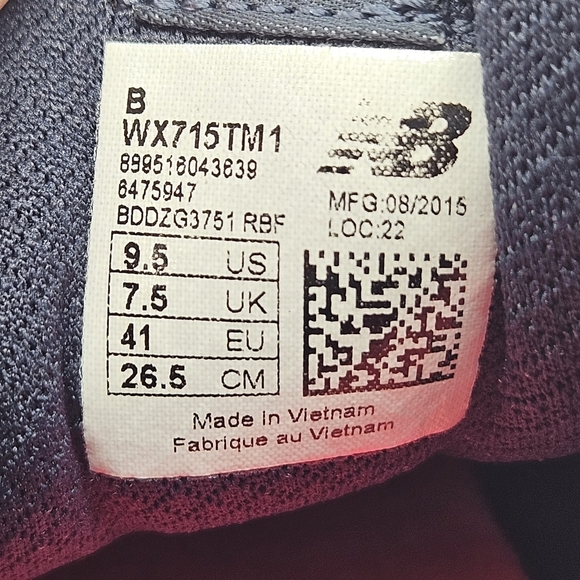 New Balance Cush 715 WX715TM1 Womens Size 9.5 Gray Running Training Sneakers - Picture 9 of 11